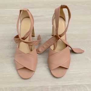 Marion Parke Leah | Pink Leather Ankle Tie Sandal